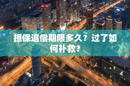 西安担保追偿期限多久?过了如何补救?